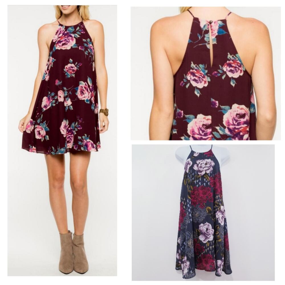 EVERLY for Francesca's Floral Shift Dress